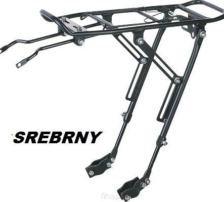 Bagażnik regul.KW-667-02 srebrny mocowanyna obejmę