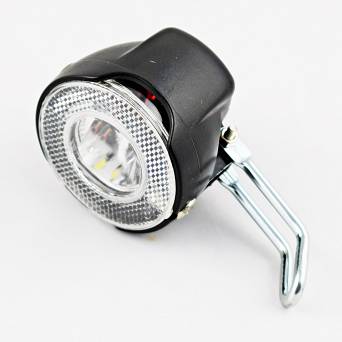 Lampa przednia 529 czarna na baterię LED