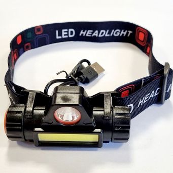 Lampa przednia czołowa LED ładowana USB