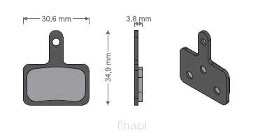 Klocki h-ca tar.JET-04 Shimano Deore/Acera półmeta