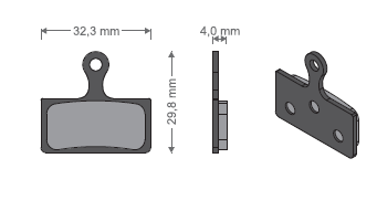 Klocki h-ca tar.JET-10  Shimano/Deore półmetal