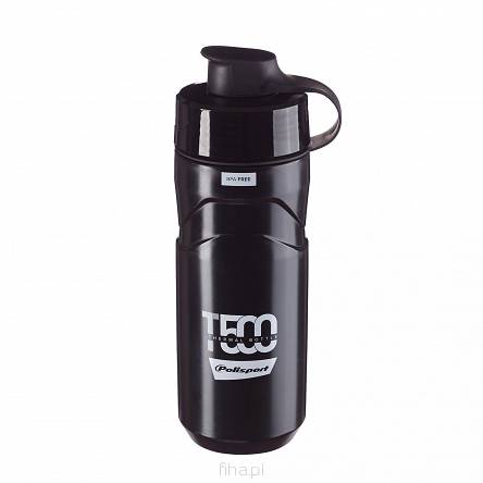 Bidon Polisport  800ml czarny/ sreb.