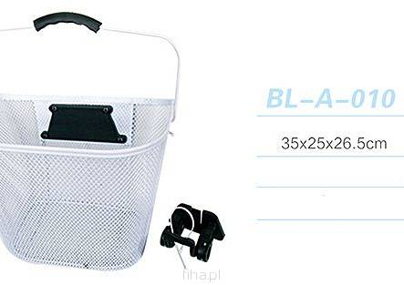 Koszyk przedni click biały 35x25x26,5    BL-A-010