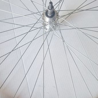 Koło tylne 26" piasta stal stożek srebrne