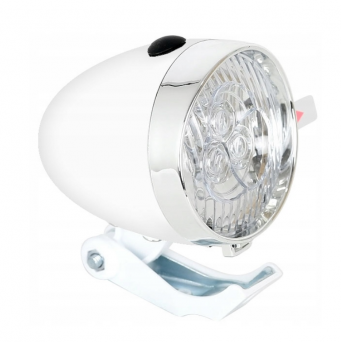 Lampa przednia RETRO 3 LED na bat. JY-592 biała