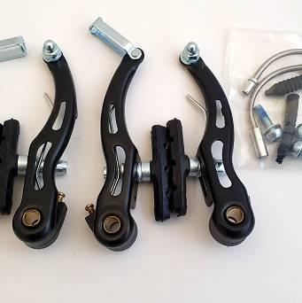 Szczęka hamulca V-brake stal 110mm czarna