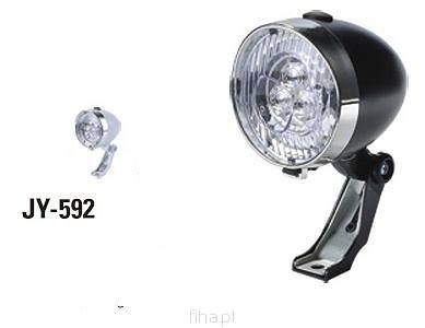 Lampa przednia RETRO 3 LED na baterie czarna