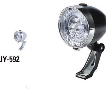 Lampa przednia RETRO 3 LED na baterie czarna