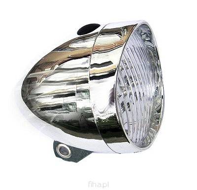 Lampa przednia RETRO 3 LED na bat. JY-592 srebrna